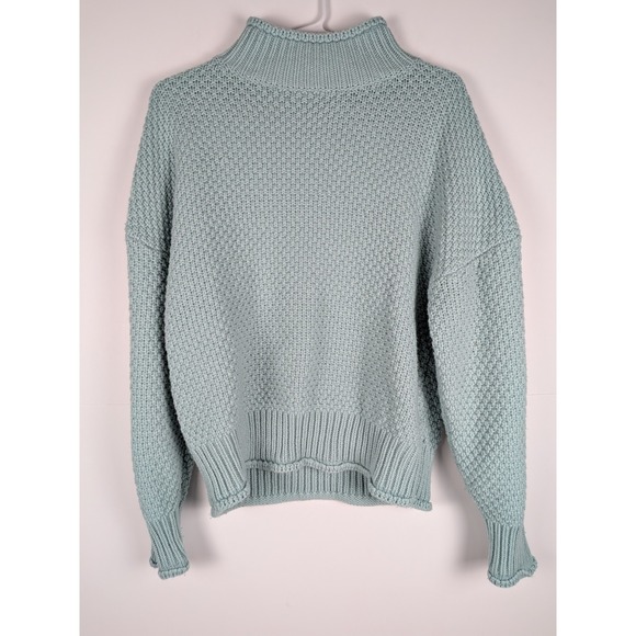 Zesica Sweaters - Zesica Women's Chunky Texture Long Sleeve Sweater  Blue Green Size Small